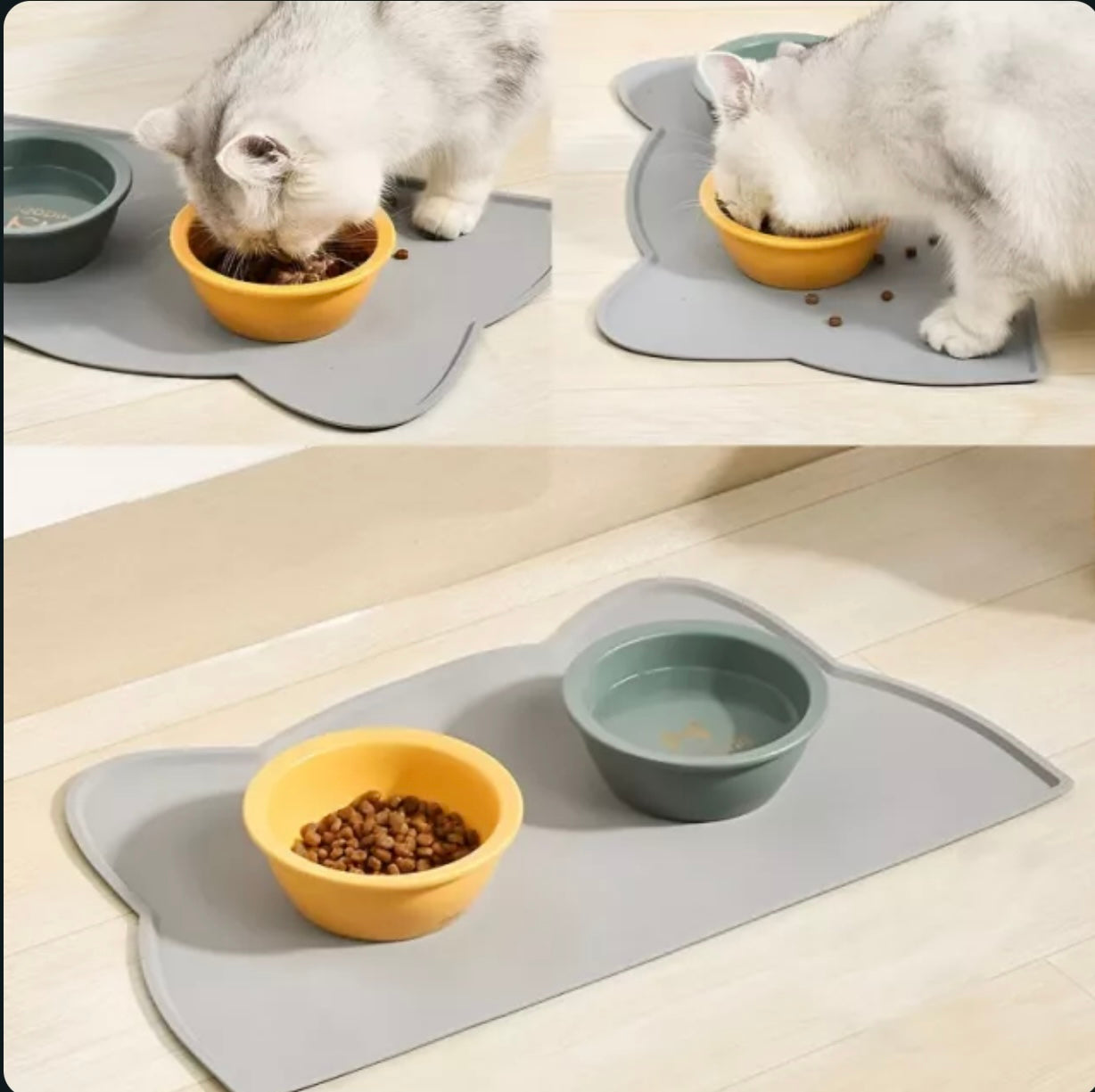 Silicone Pet Feeding Bowl Mat – Waterproof, Non-Slip & Easy to Clean (Dogs & Cats)