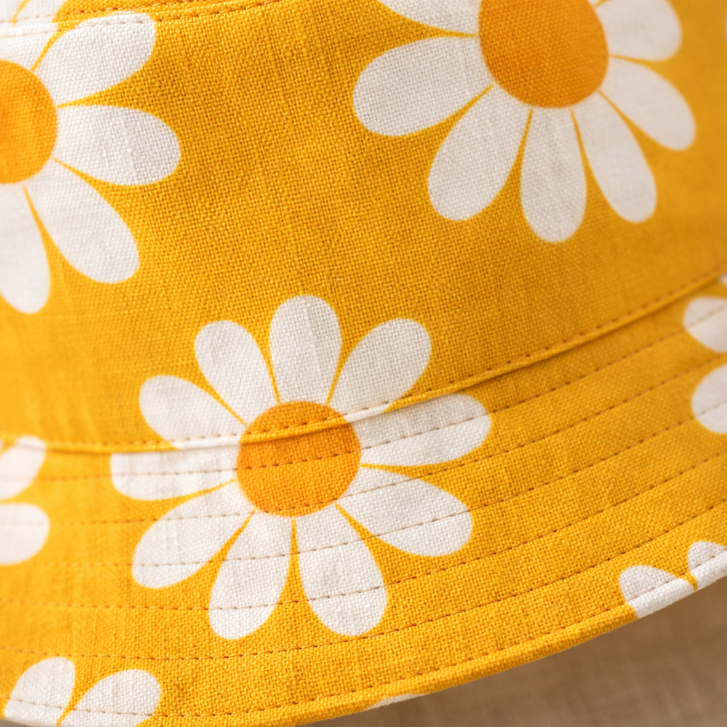 reversible daisy bucket hat