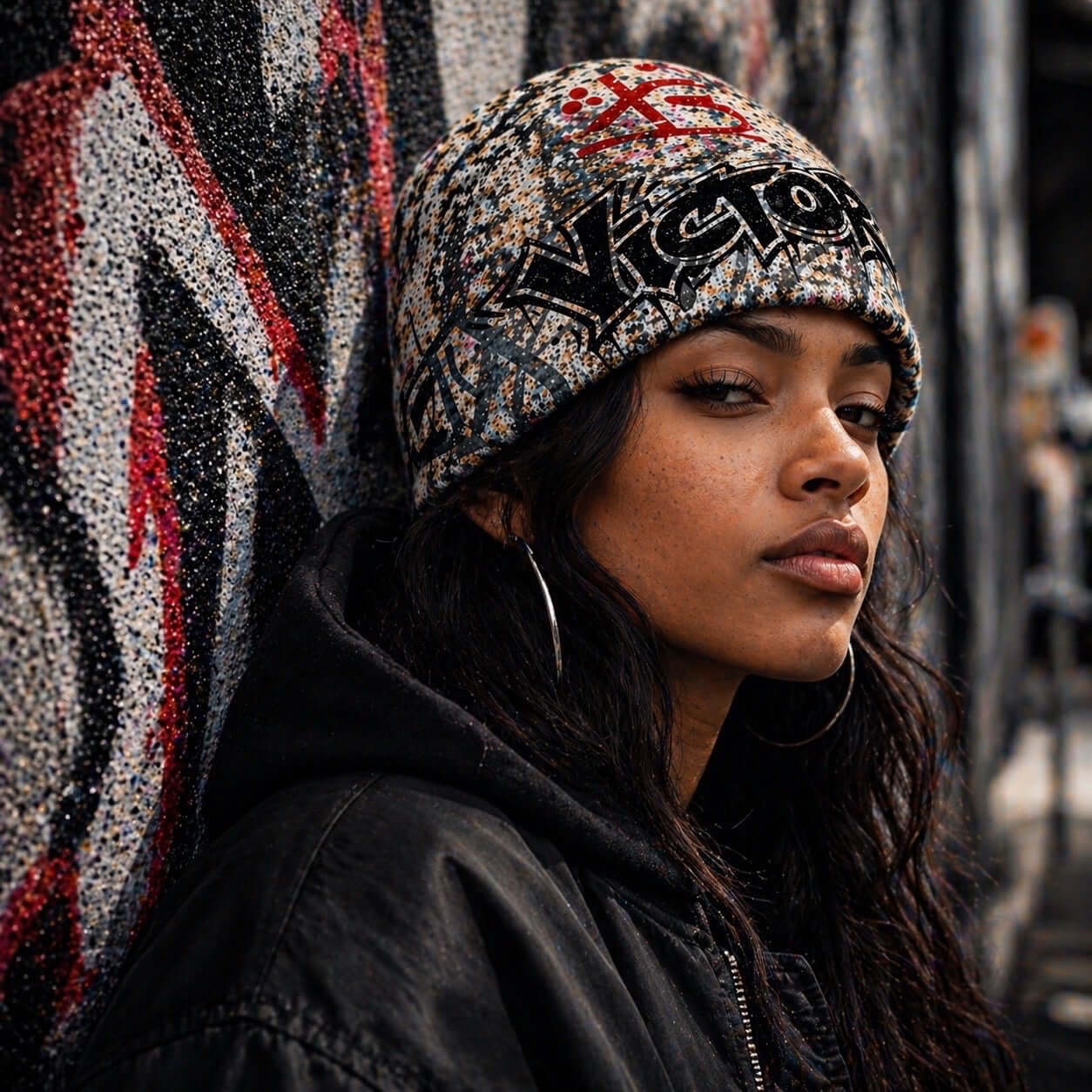 Victory Graffiti Beanie Hat