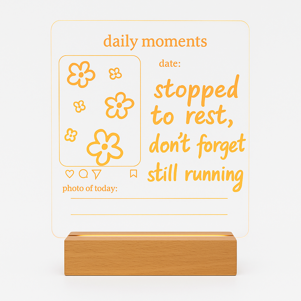 USB Acrylic Message Board Lamp – LED Lit To-Do & Memo Board