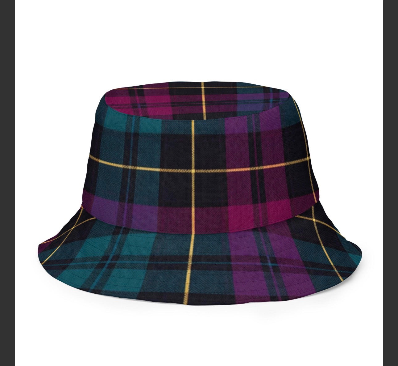 retro floral reversible bucket hat