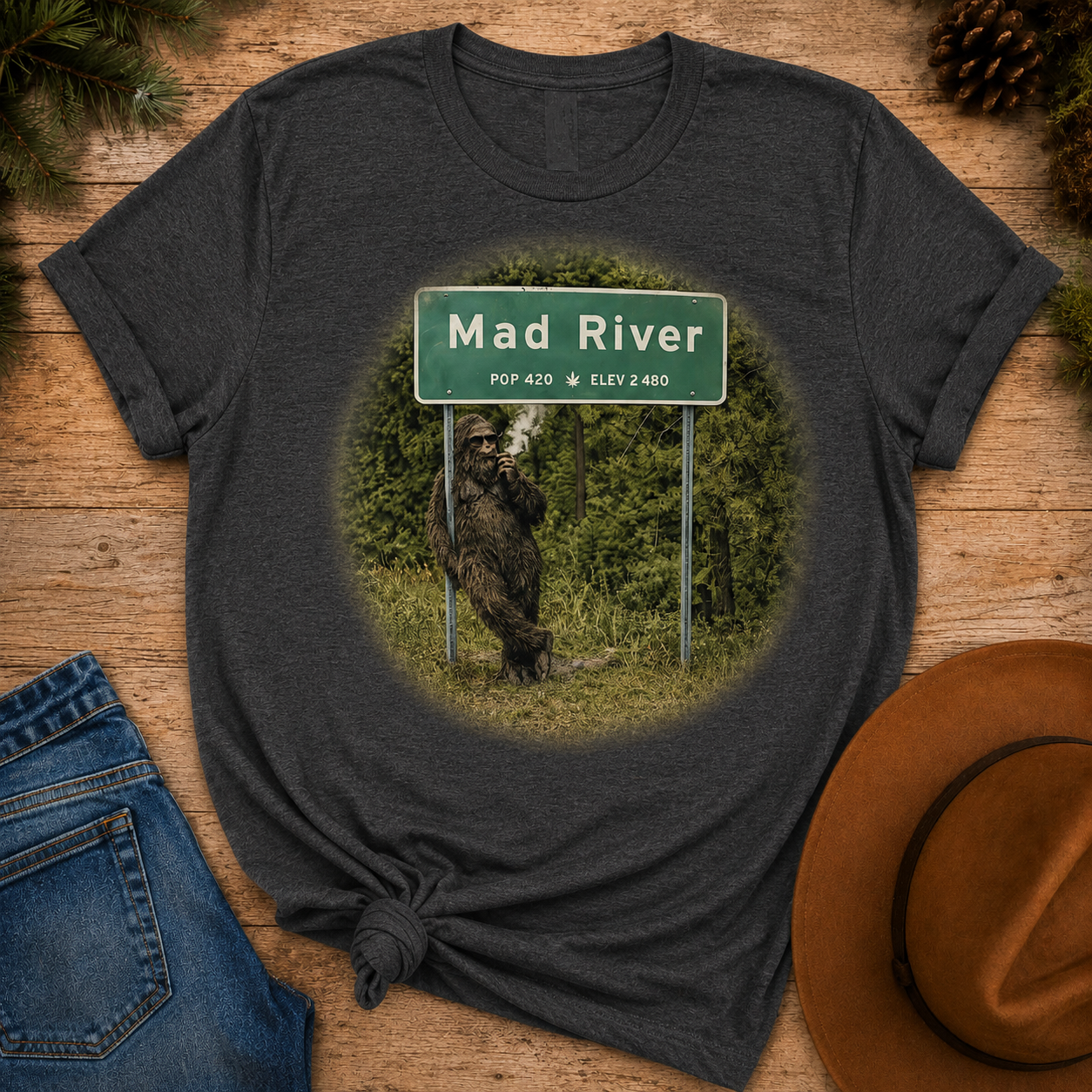 Mad River Pop. 420 Unisex t-shirt