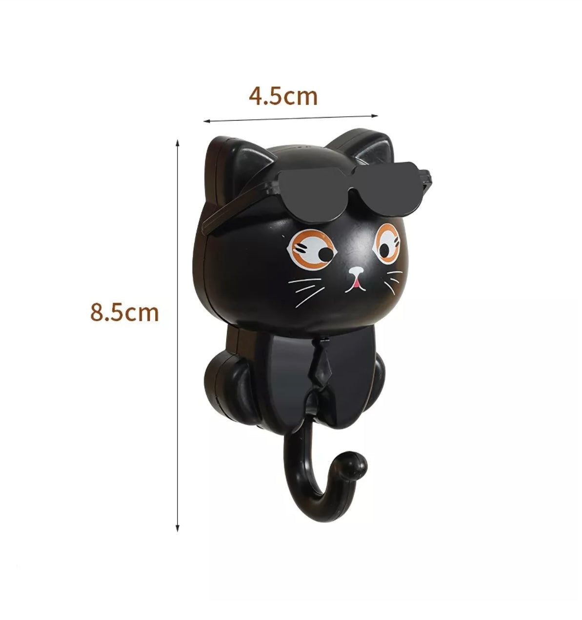 Adorable Cartoon Cat Wall Hook – Waterproof, Damage-Free Hanging