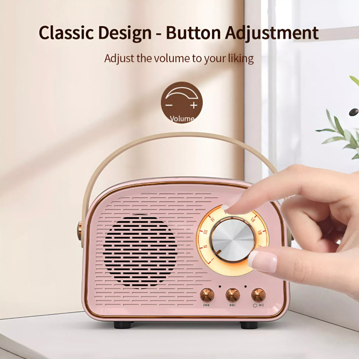 Retro Mini Bluetooth Speaker – Wireless Vintage Style, Clear Stereo Sound