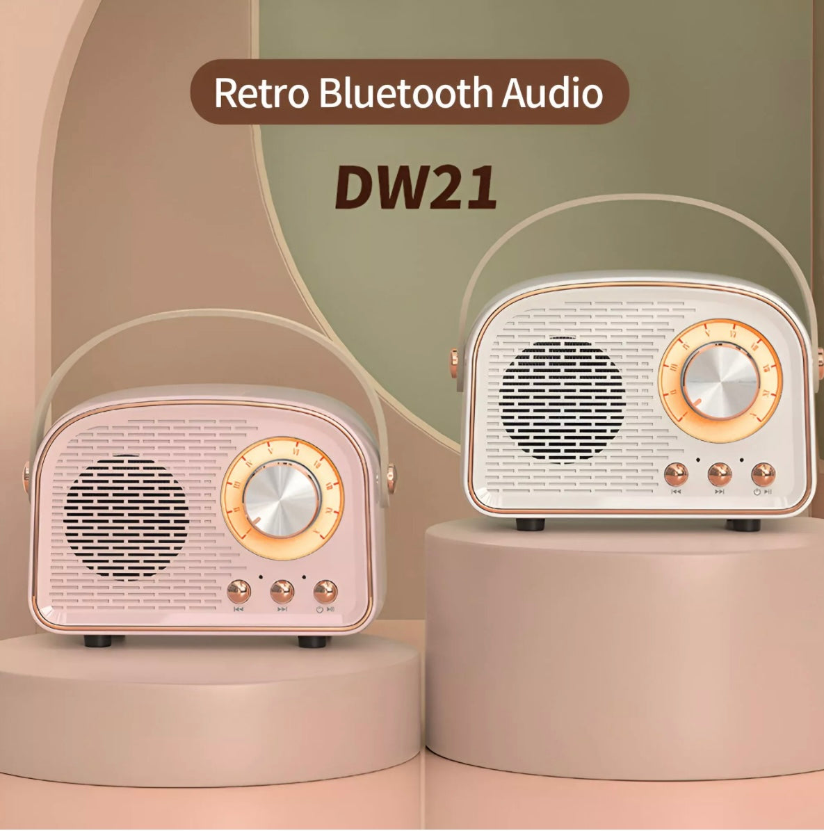 Retro Mini Bluetooth Speaker – Wireless Vintage Style, Clear Stereo Sound