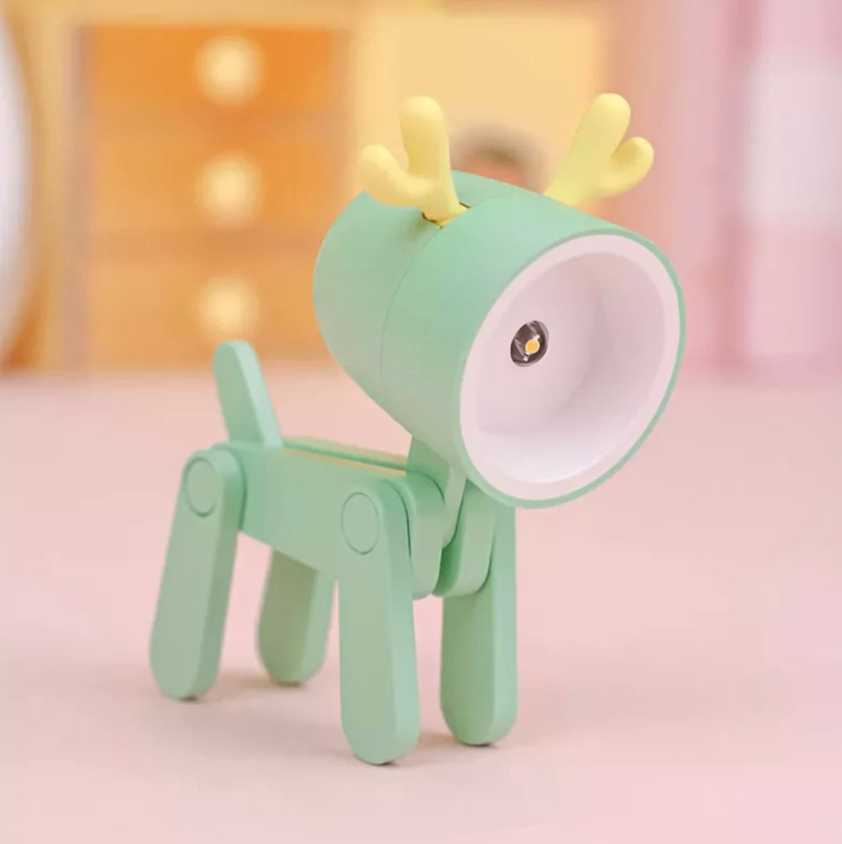 Kawaii Pet Night Light – Dog & Deer Desk Lamp