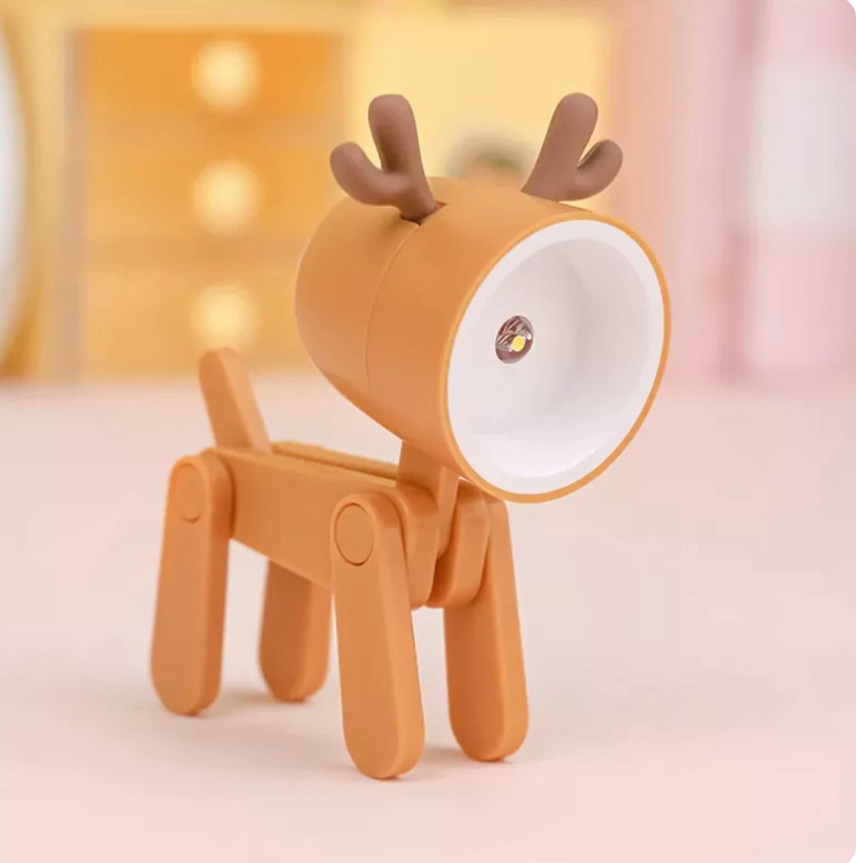 Kawaii Pet Night Light – Dog & Deer Desk Lamp