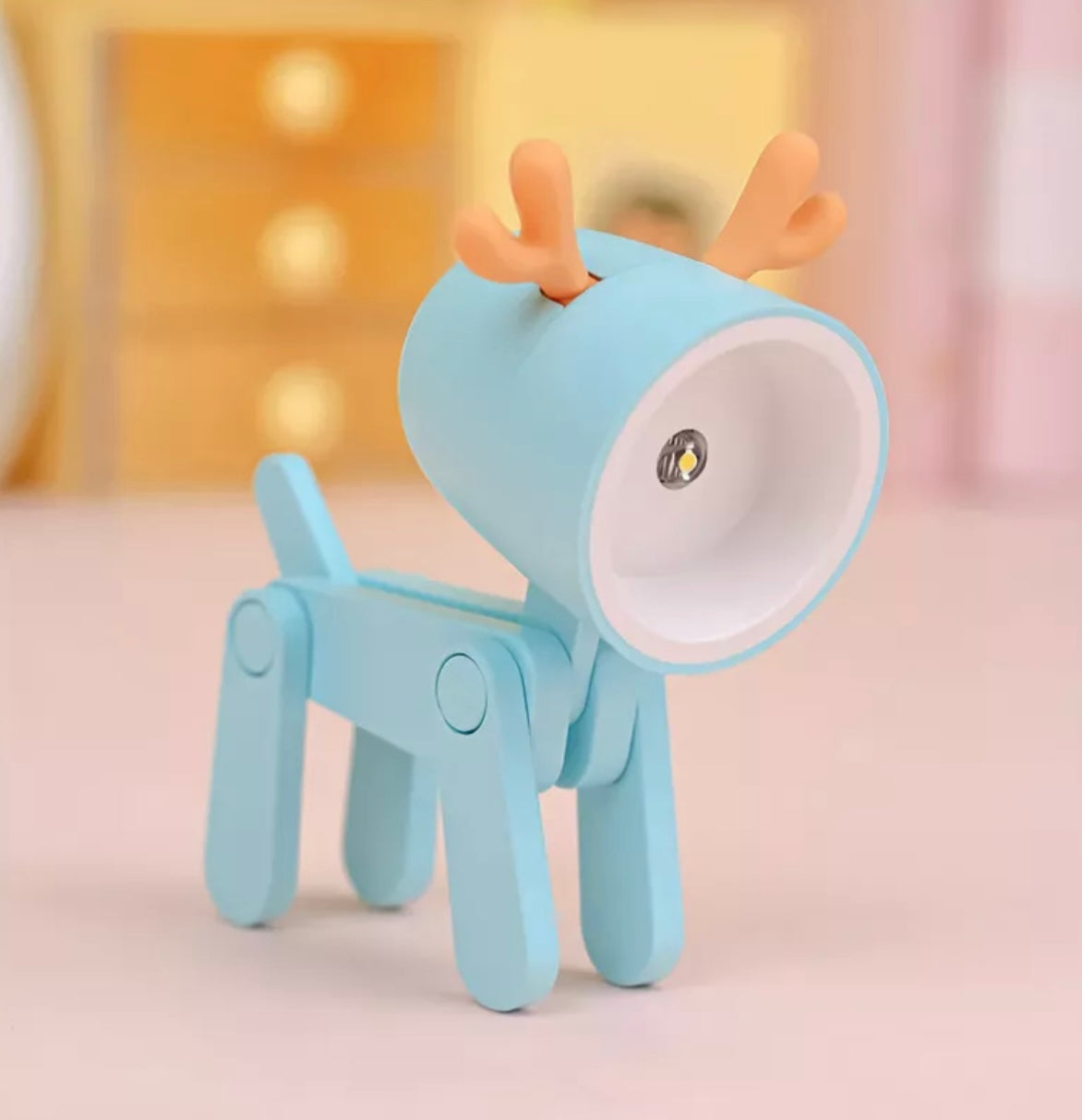 Kawaii Pet Night Light – Dog & Deer Desk Lamp