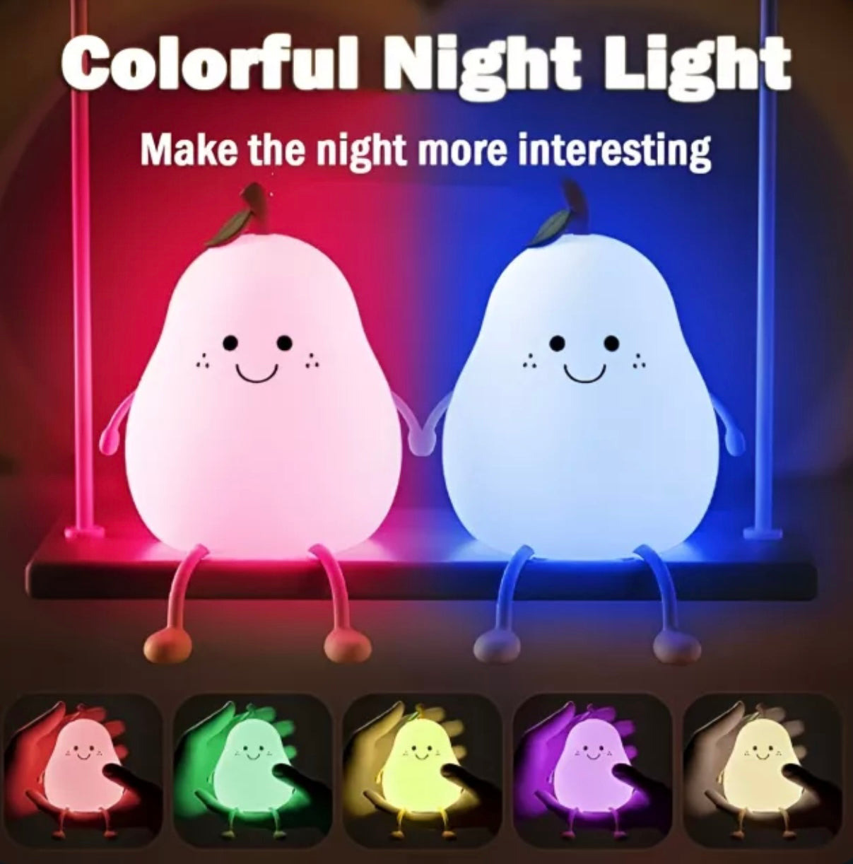 Adorable Pear-Shaped Nursery Night Light