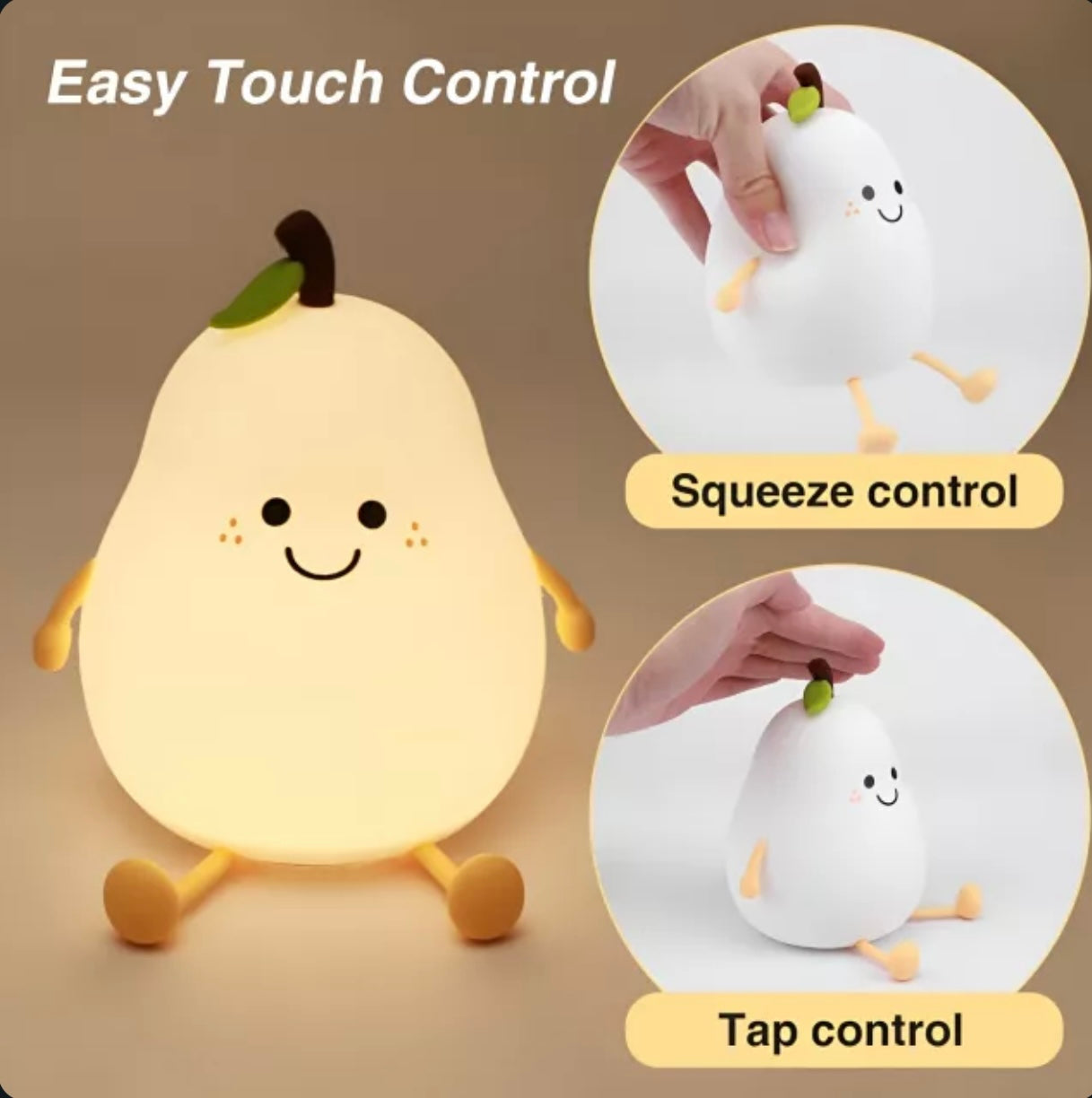 Adorable Pear-Shaped Nursery Night Light