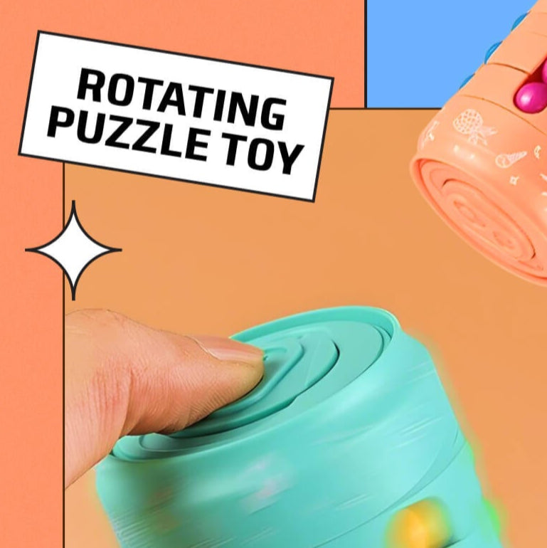 Colorful magic rotating fidget puzzle toy for stress relief and focu