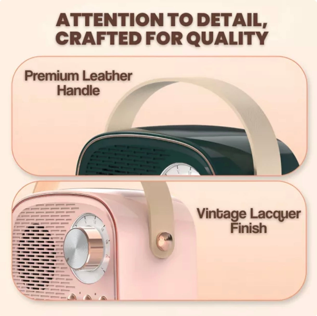 Retro Mini Bluetooth Speaker – Wireless Vintage Style, Clear Stereo Sound