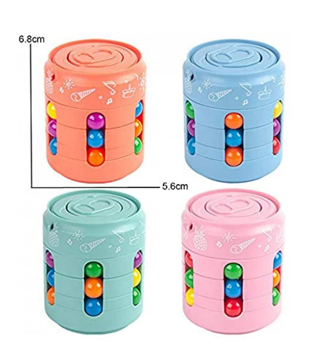Colorful magic rotating fidget puzzle toy for stress relief and focu