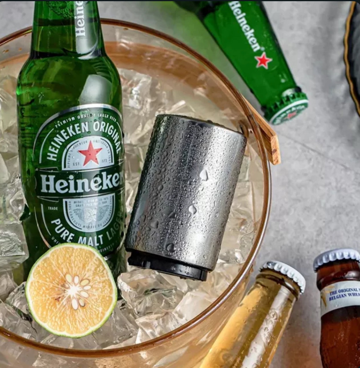 Automatic Magnetic Bottle Opener – Stainless Steel Push-Down Tool