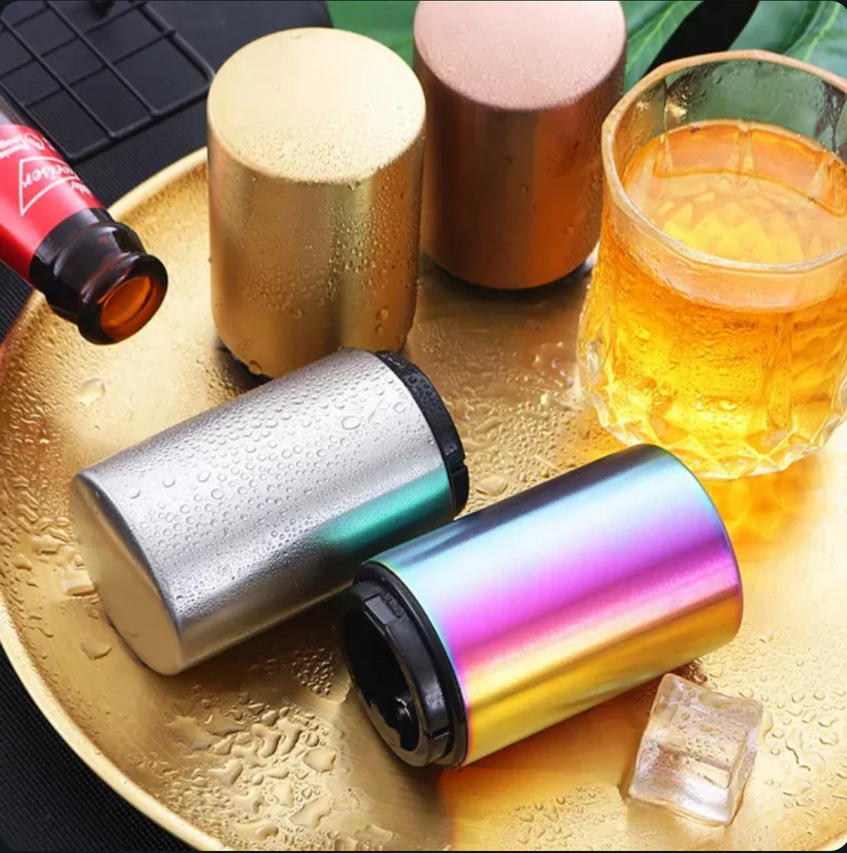 Automatic Magnetic Bottle Opener – Stainless Steel Push-Down Tool