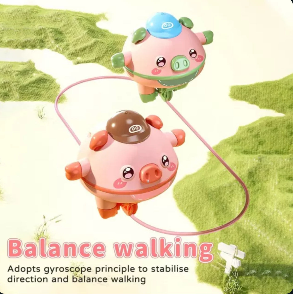 Tumbler Pig Unicycle Toy – Electric Balancing Pig on a Wire