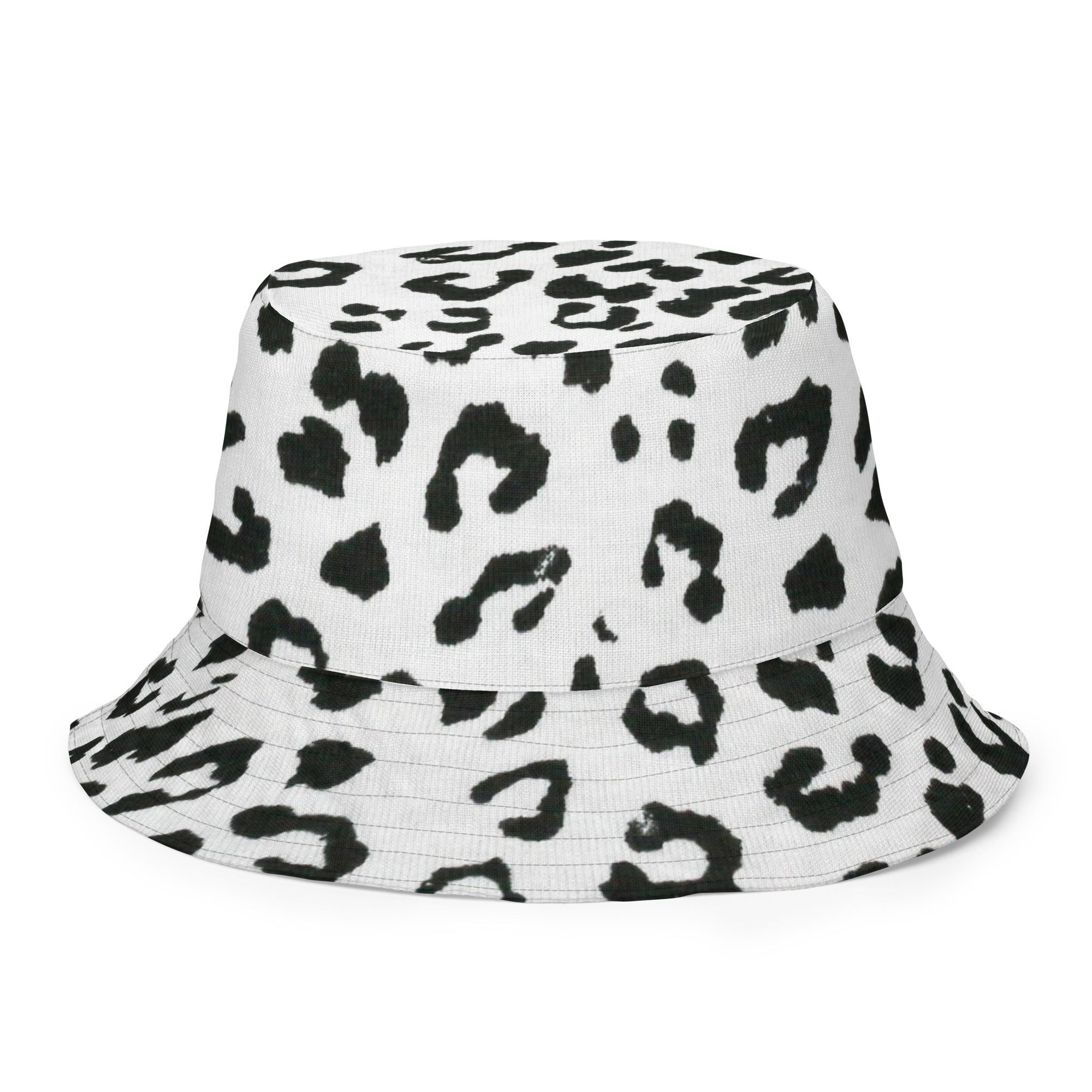 Reversible Charcoal Leopard Bucket Hat