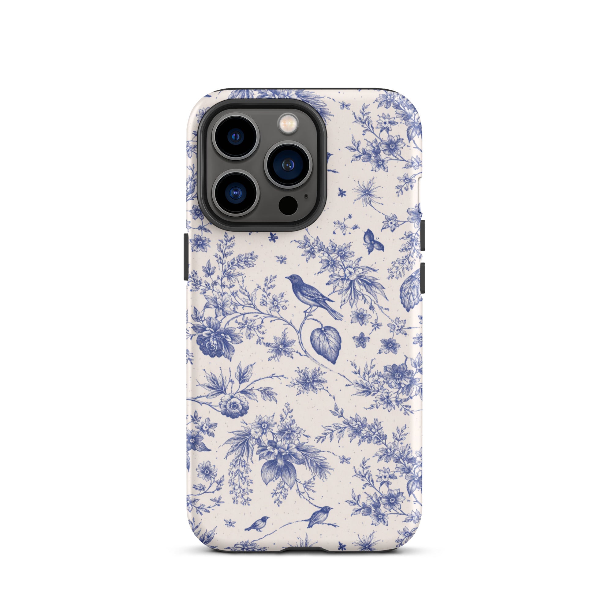 Elegant Blue Toile iPhone Case