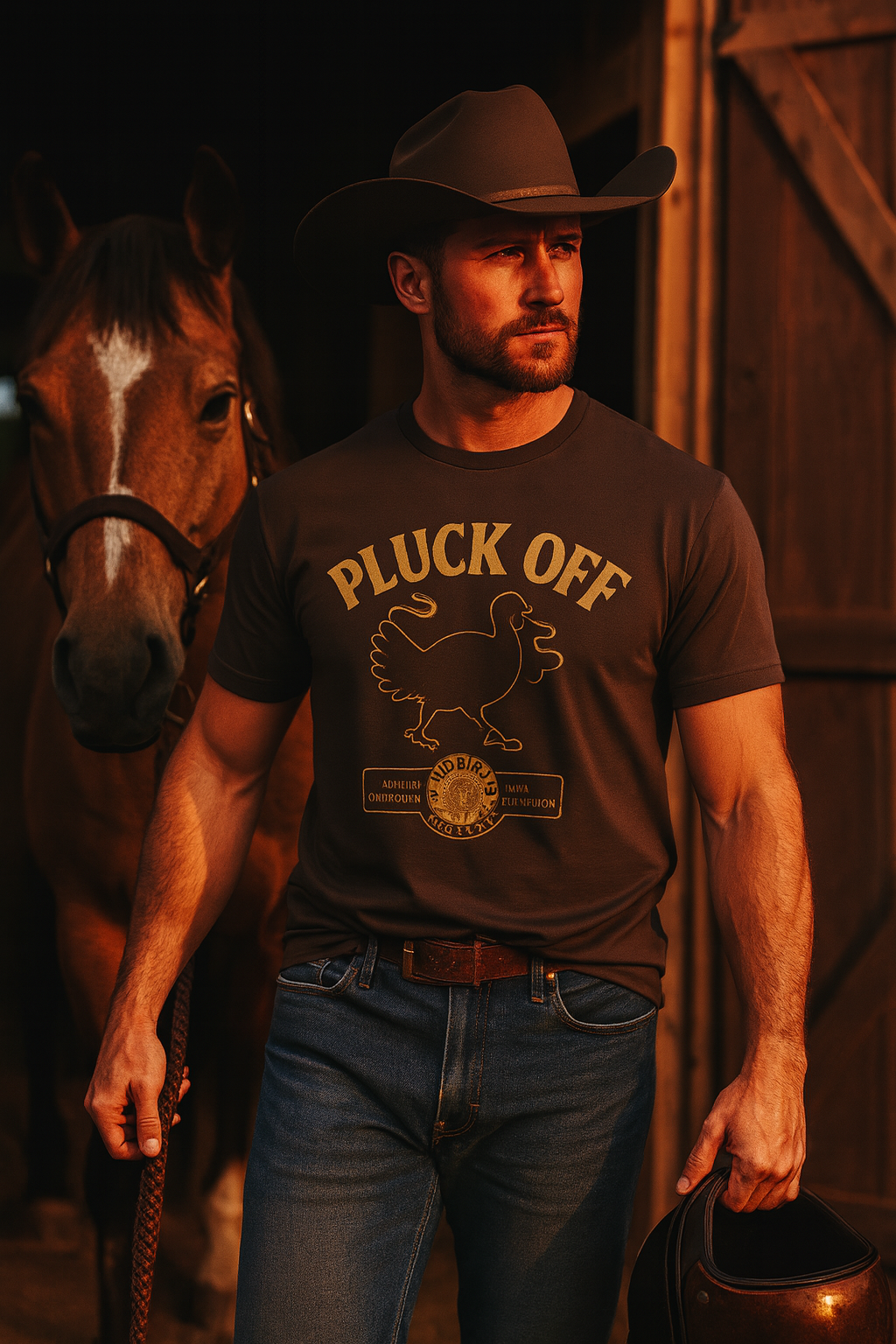 Minimalist Turkey Shirt: Wild Bird Distillery, Barrel Strength T-Shirt