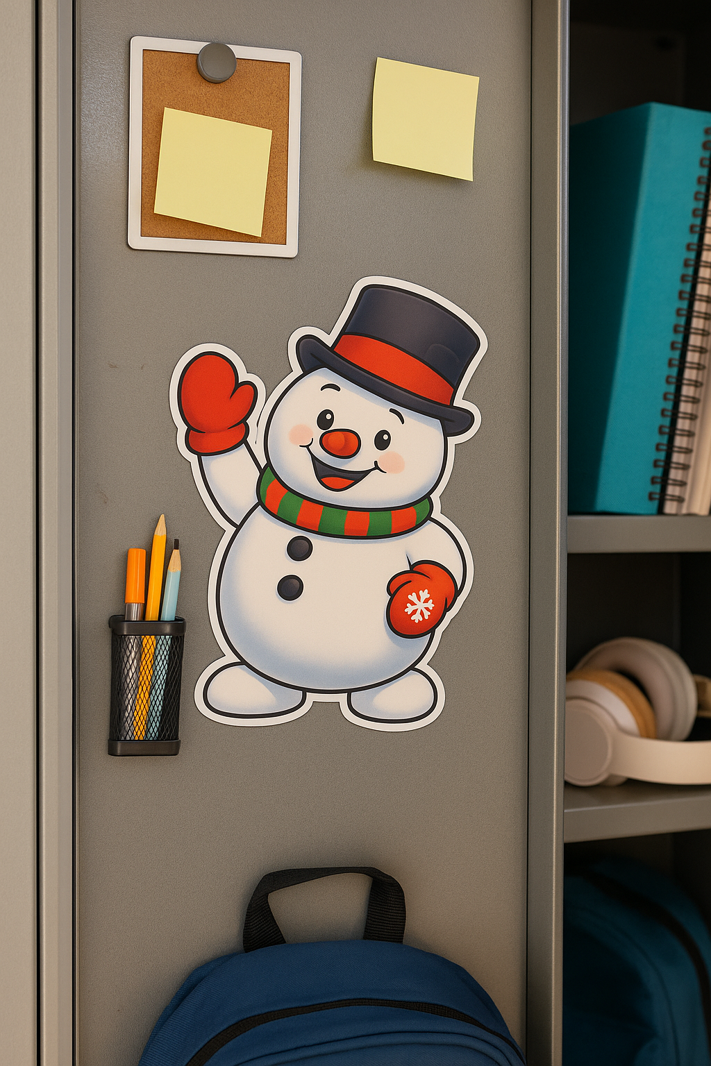 Kiss-Cut Snowman Christmas Sticker – Premium Vinyl Holiday Decal (4” or 5.5” Sizes)