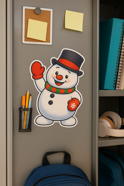Kiss-Cut Snowman Christmas Sticker – Premium Vinyl Holiday Decal (4” or 5.5” Sizes)