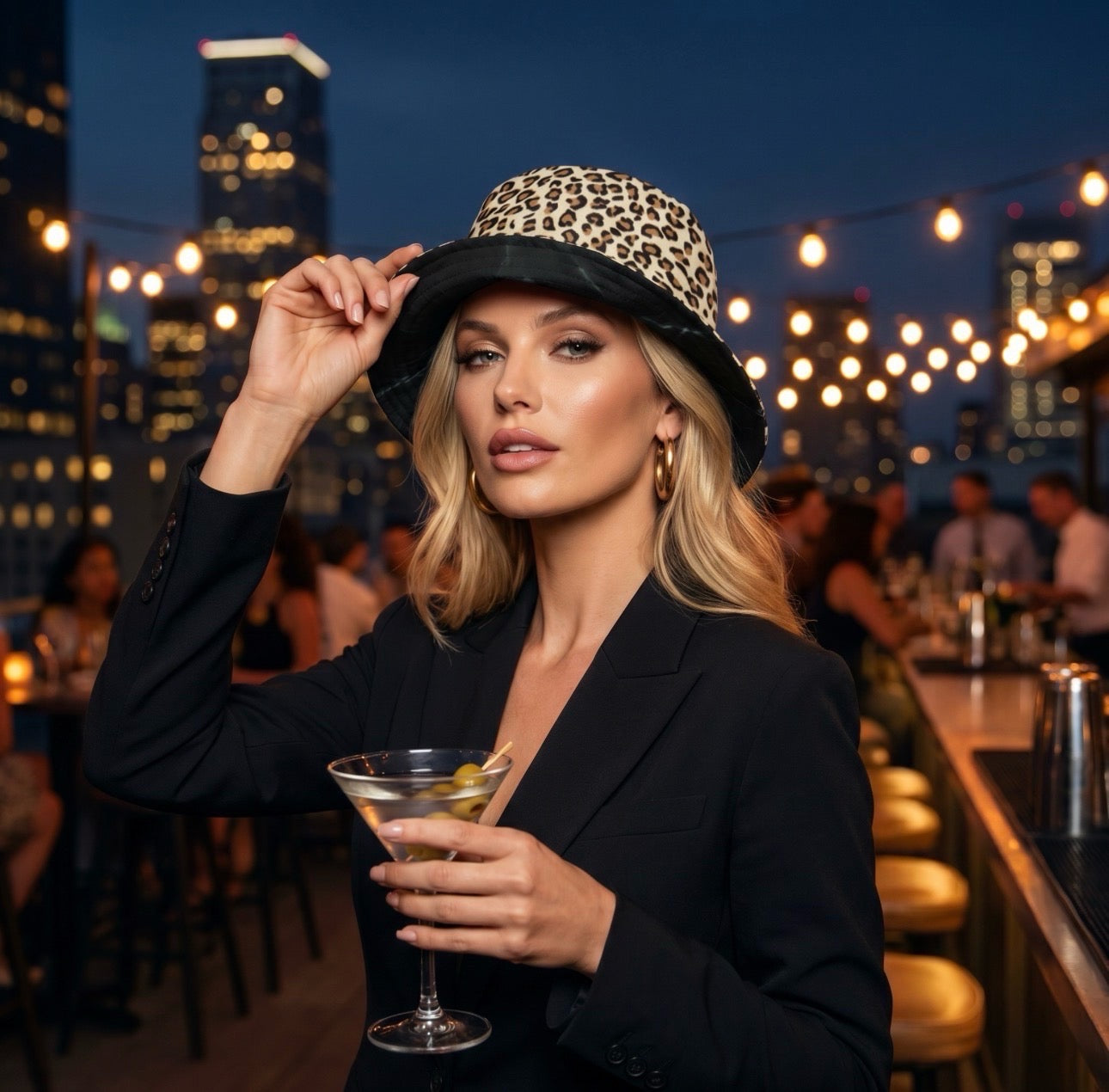 Reversible Leopard Bucket Hat