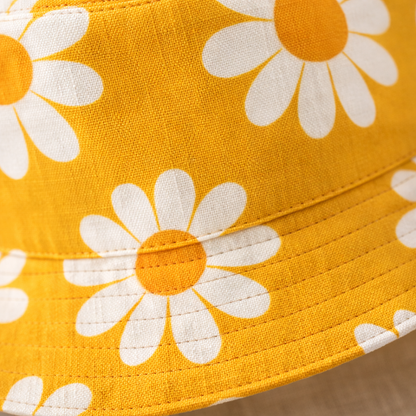 reversible daisy bucket hat