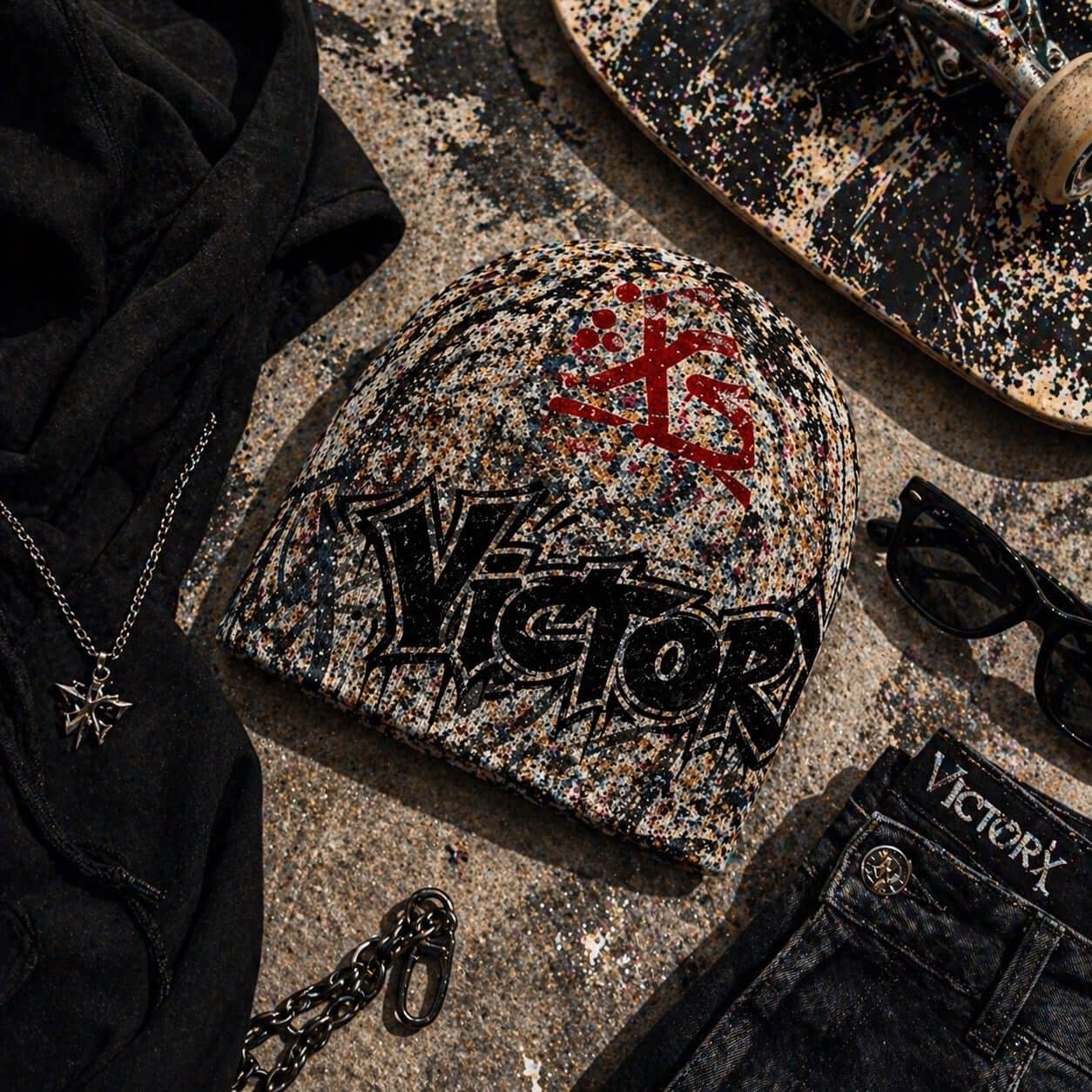 Victory Graffiti Beanie Hat