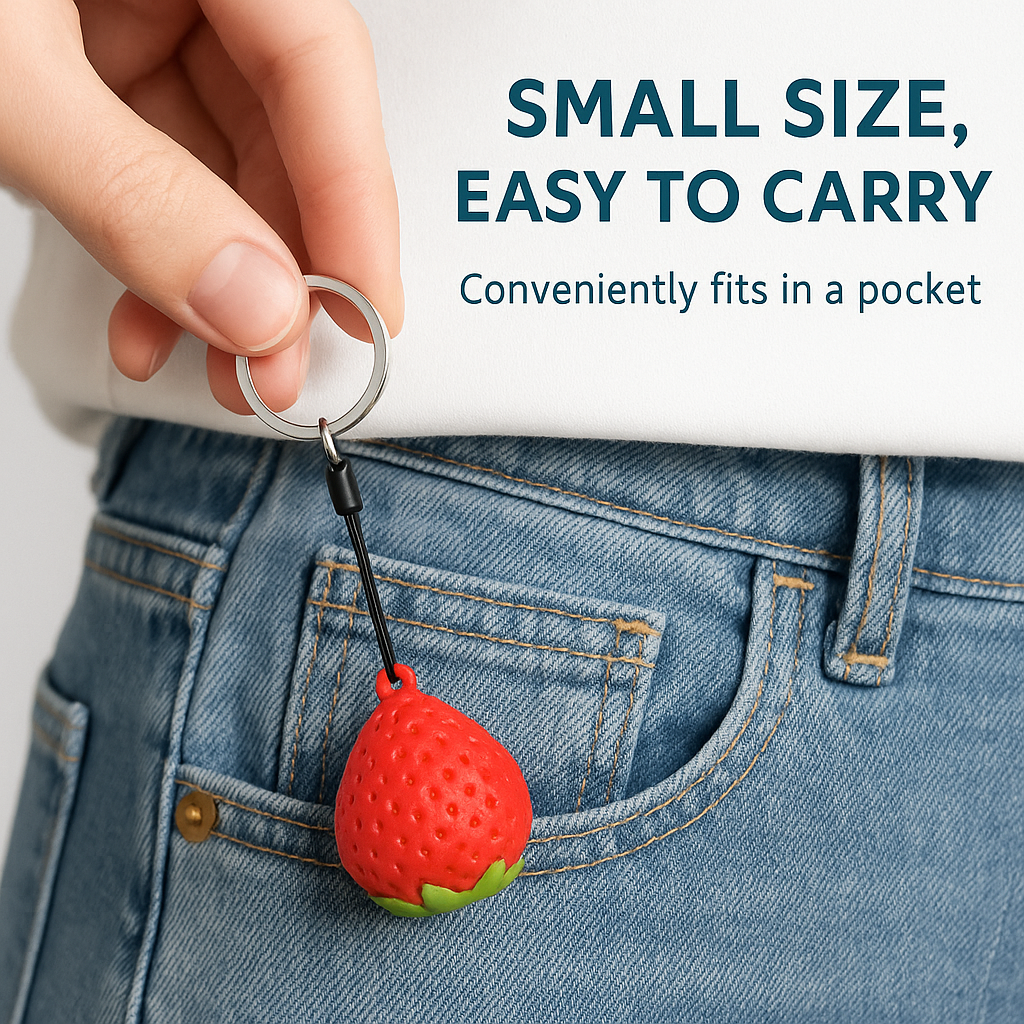Strawberry Foldable Nail Clipper Keychain – Compact & Portable