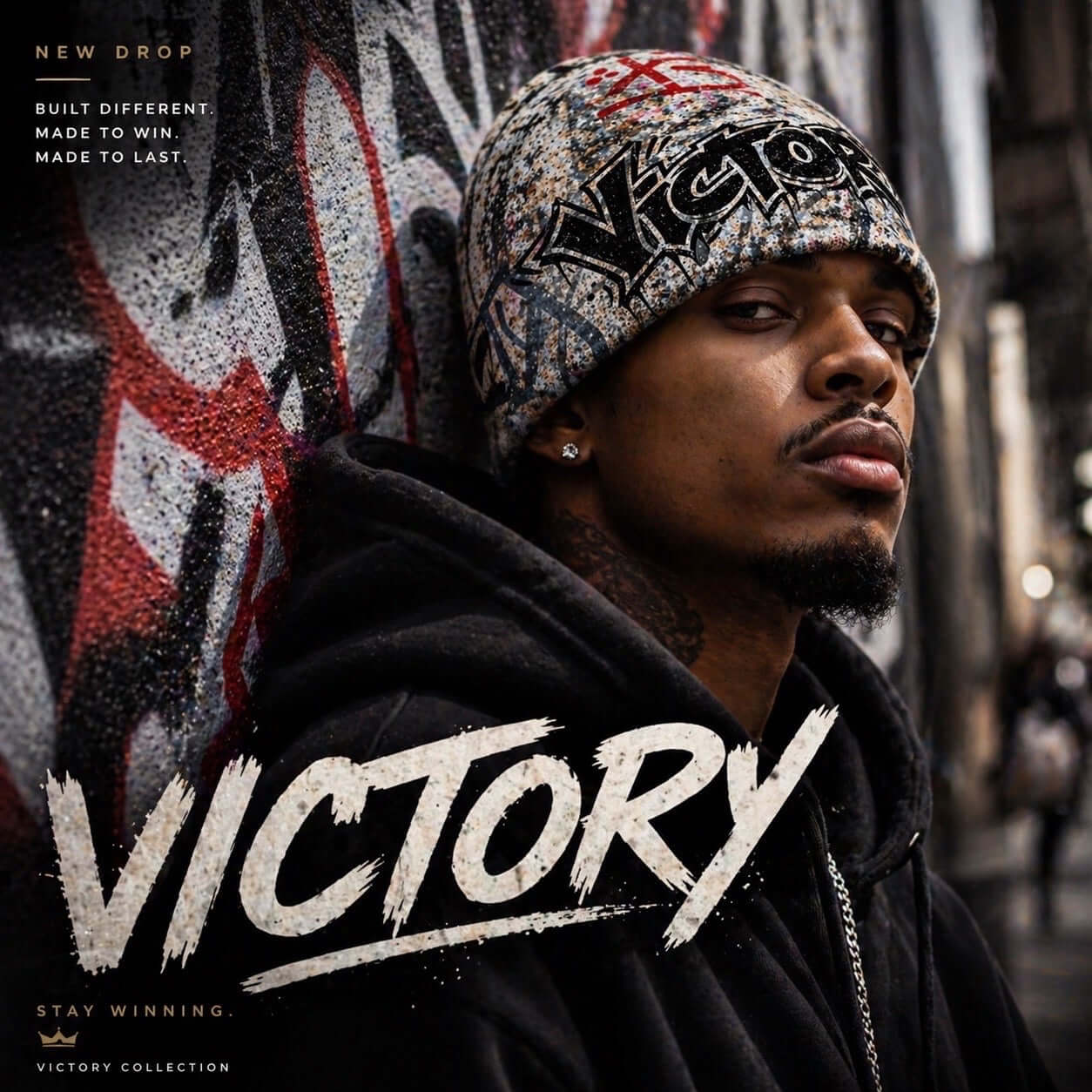 Victory Graffiti Beanie Hat