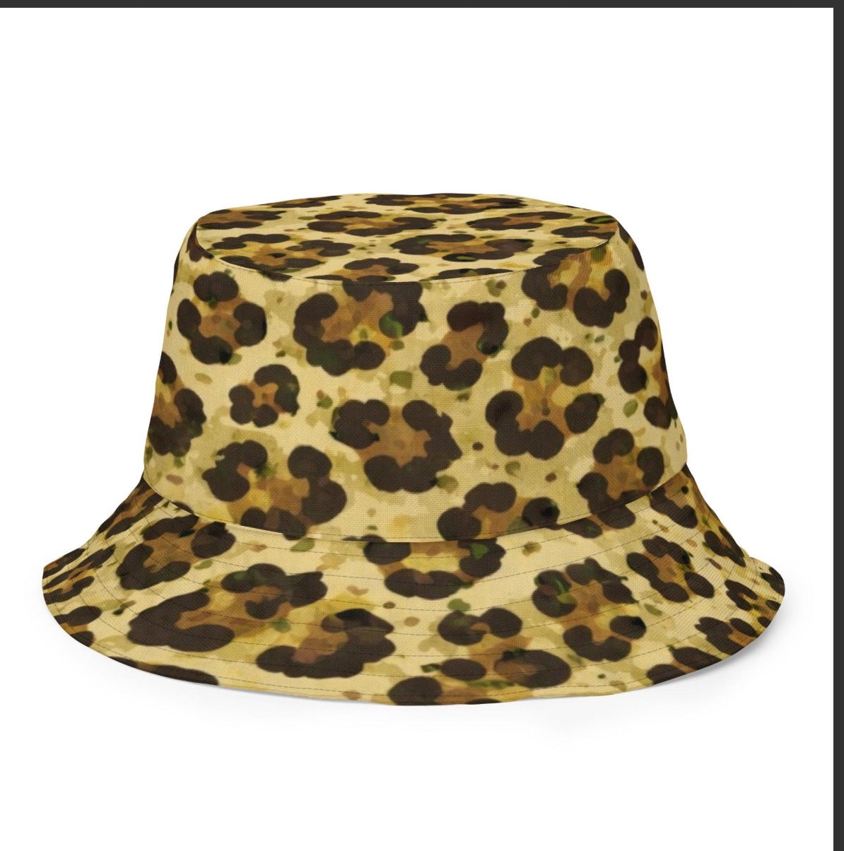 leopard camo reversible bucket hat