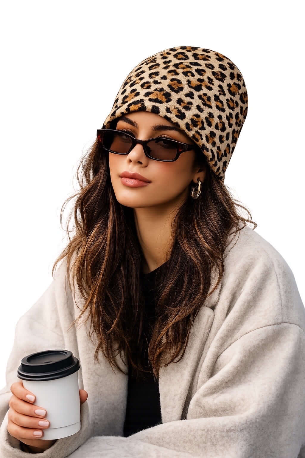 Leopard Print Beanie Hat