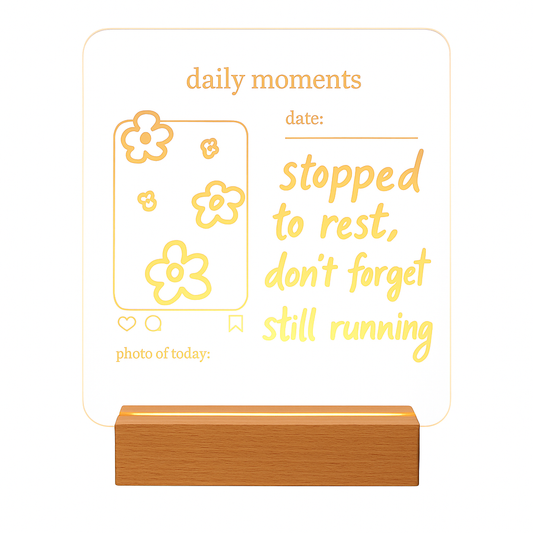 USB Acrylic Message Board Lamp – LED Lit To-Do & Memo Board