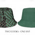Reversible Emerald Green Snakeskin Bucket Hat