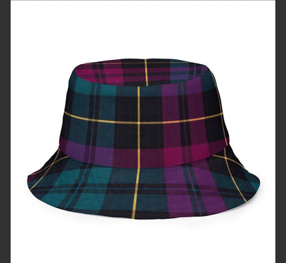 retro floral reversible bucket hat