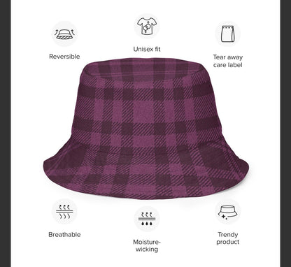 reversible plum bucket hat