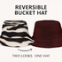 Reversible Zebra Print Burgundy Bucket Hat