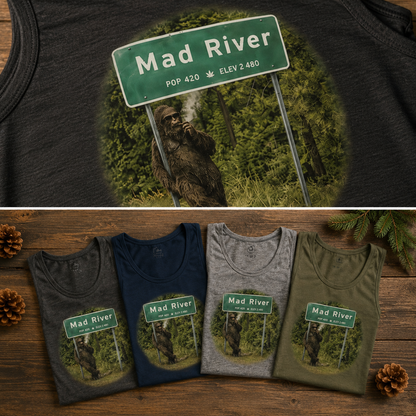 Mad River 420 Bigfoot Premium Tank Top | Humboldt County Inspired Graphic Tank