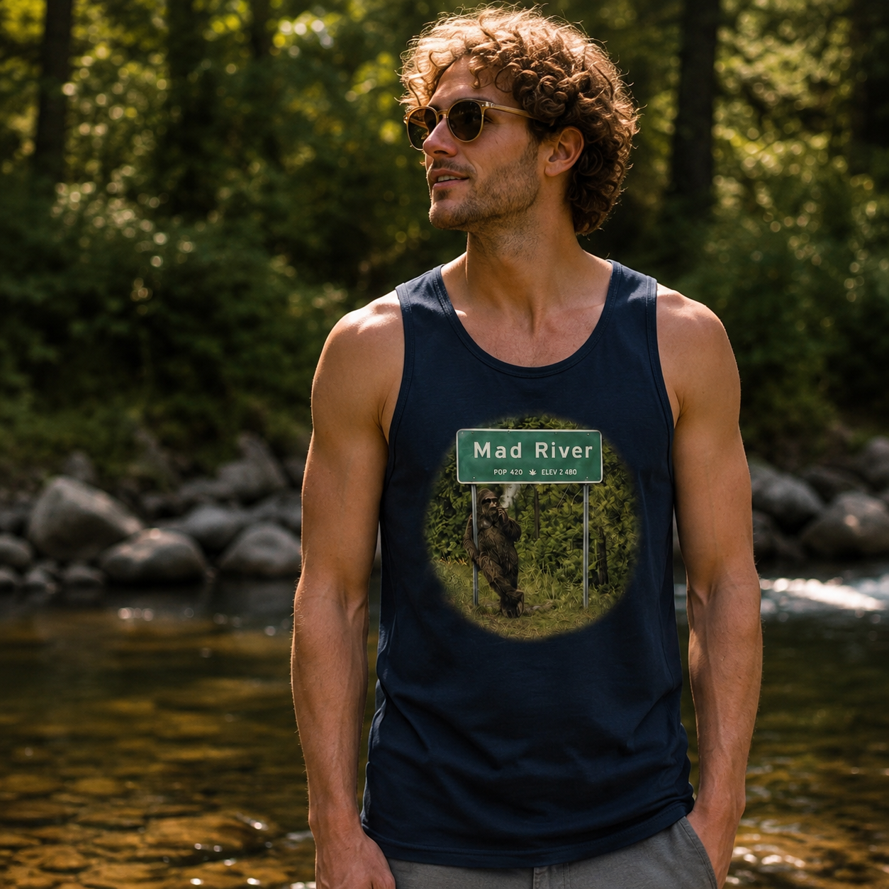 Mad River 420 Bigfoot Premium Tank Top | Humboldt County Inspired Graphic Tank