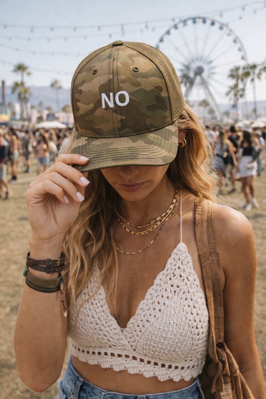 no camo trucker hat