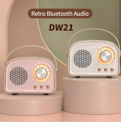 Retro Mini Bluetooth Speaker – Wireless Vintage Style, Clear Stereo Sound