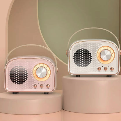Retro Mini Bluetooth Speaker – Wireless Vintage Style, Clear Stereo Sound