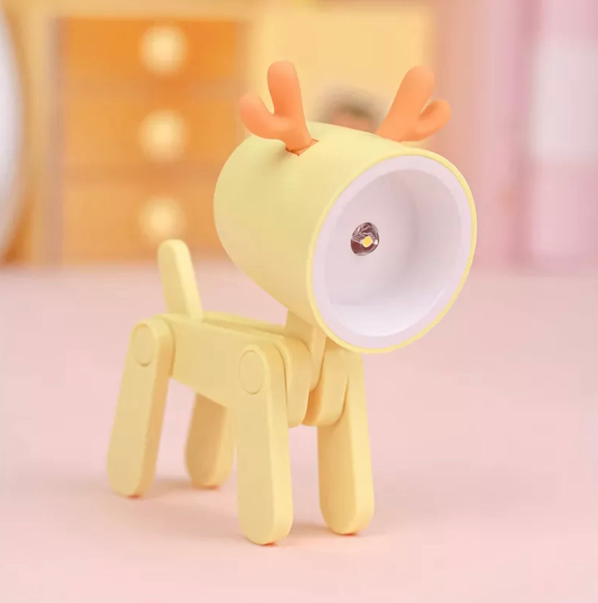 Kawaii Pet Night Light – Dog & Deer Desk Lamp