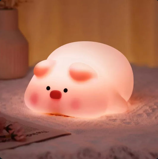 Pink Piggy LED Night Light