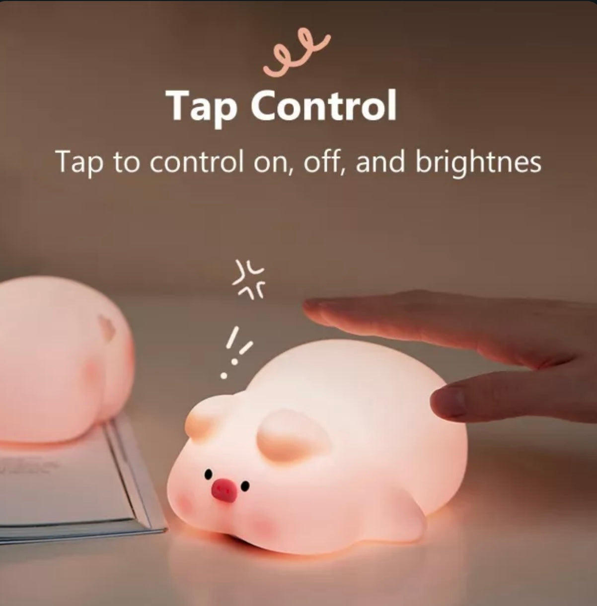 Pink Piggy LED Night Light