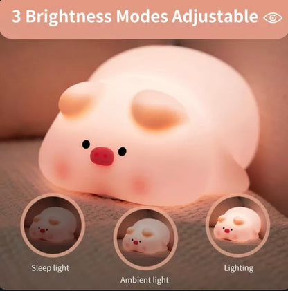 Pink Piggy LED Night Light