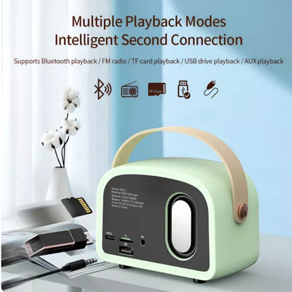Retro Mini Bluetooth Speaker – Wireless Vintage Style, Clear Stereo Sound