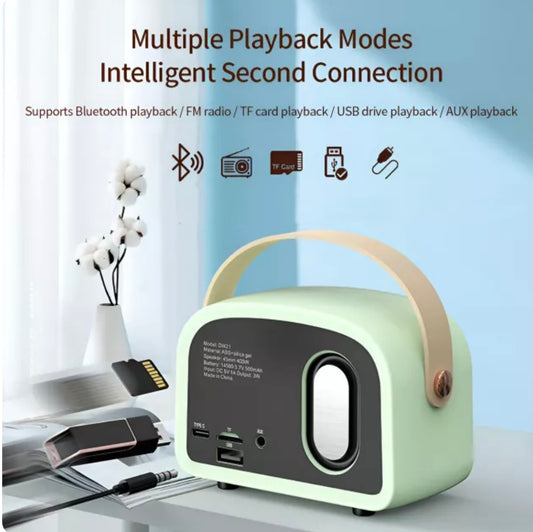 Retro Mini Bluetooth Speaker – Wireless Vintage Style, Clear Stereo Sound