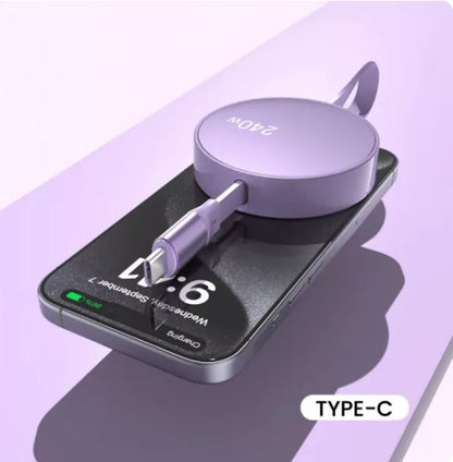 Retractable USB Type-C Cable – 240W Fast Charging for All Devices