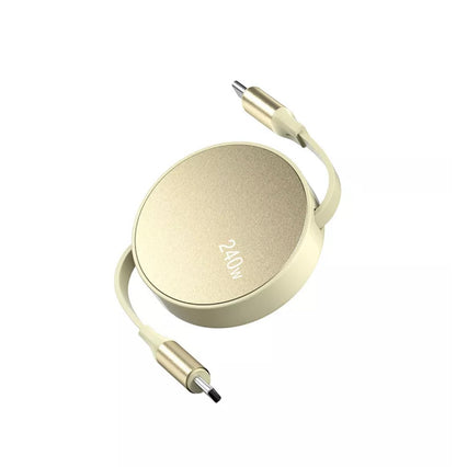 Retractable USB Type-C Cable – 240W Fast Charging for All Devices